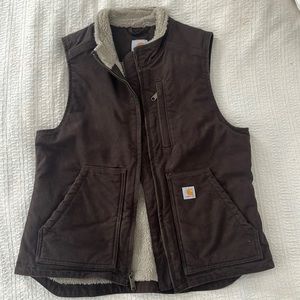 NWOT Carhartt Duck Sherpa Lined Vest